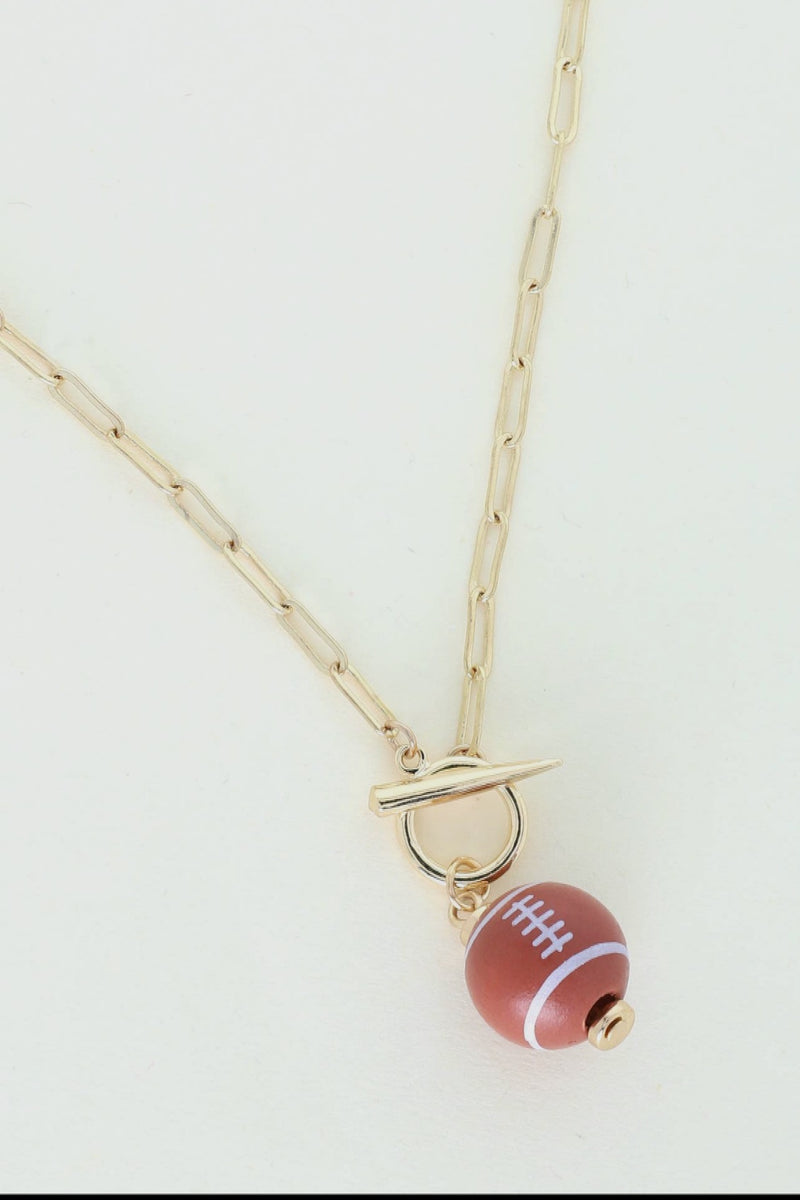 Football Paperclip Chain Necklace
