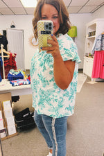 Colleen Floral Print Ruffle Sleeve Top- 2 colors