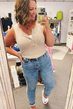 Jenna High Waist Side Fray Slim Fit Jeans