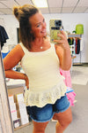 Dawn Knit Peplum Tank Top : 3 colors