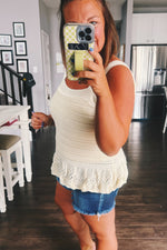 Dawn Knit Peplum Tank Top : 3 colors