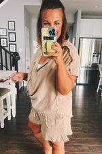 Georgia Cut Edge Cotton Muslin Top: 2 colors