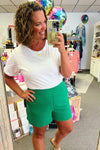 Sadie Kelly Green Trouser Shorts