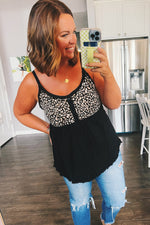Ursula Animal Print Spaghetti Strap Top - 2 colors
