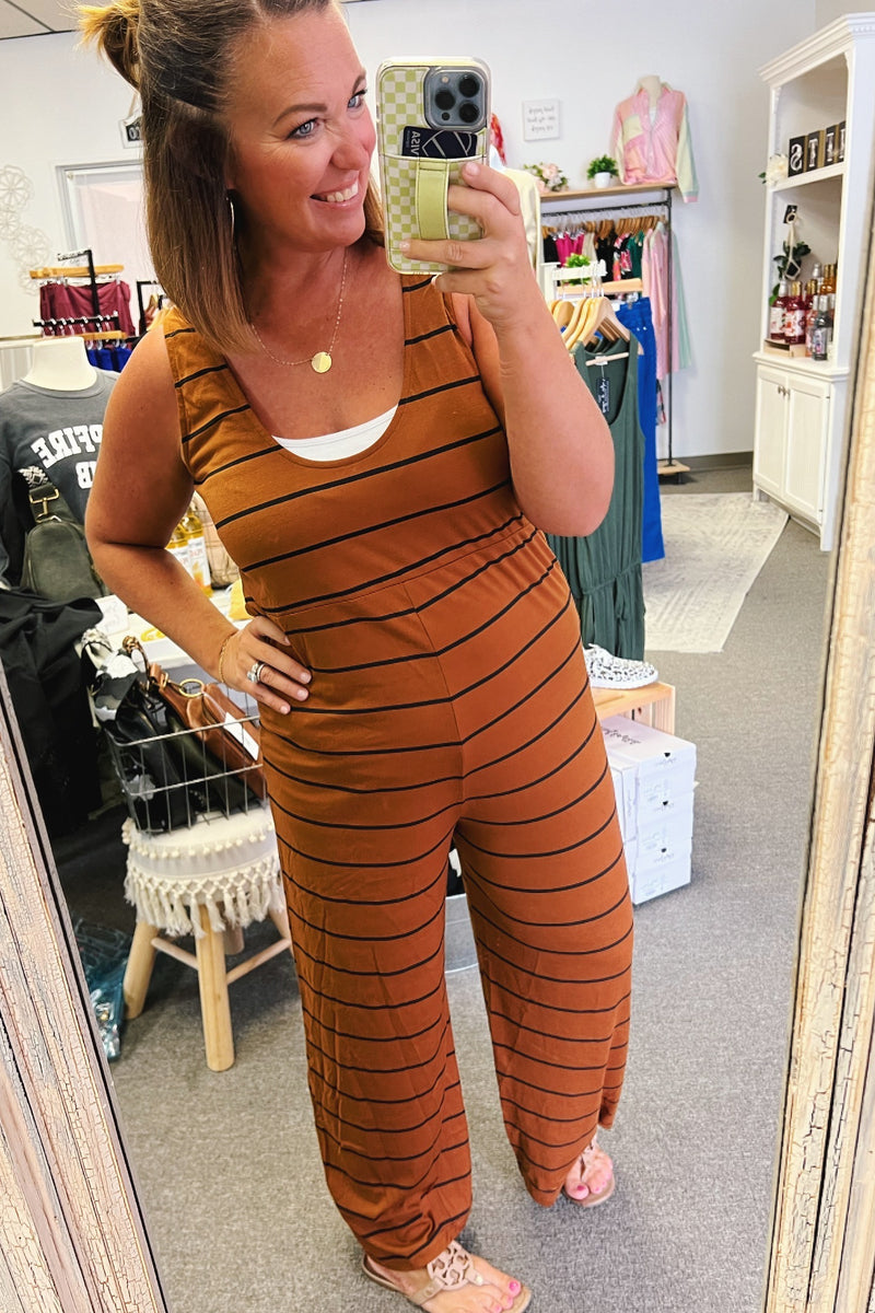 Rachel Striped Wide Leg Jumpsuit