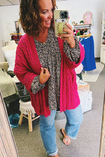 Pearl Chunky 3/4 sleeve Cardigan