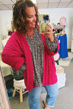 Pearl Chunky 3/4 sleeve Cardigan