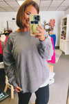 Trudy Twist Detail Reversible Sweatshirt - 2 colors