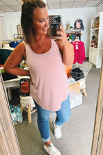 Lulu Relaxed Fit Tank Cream Mauve