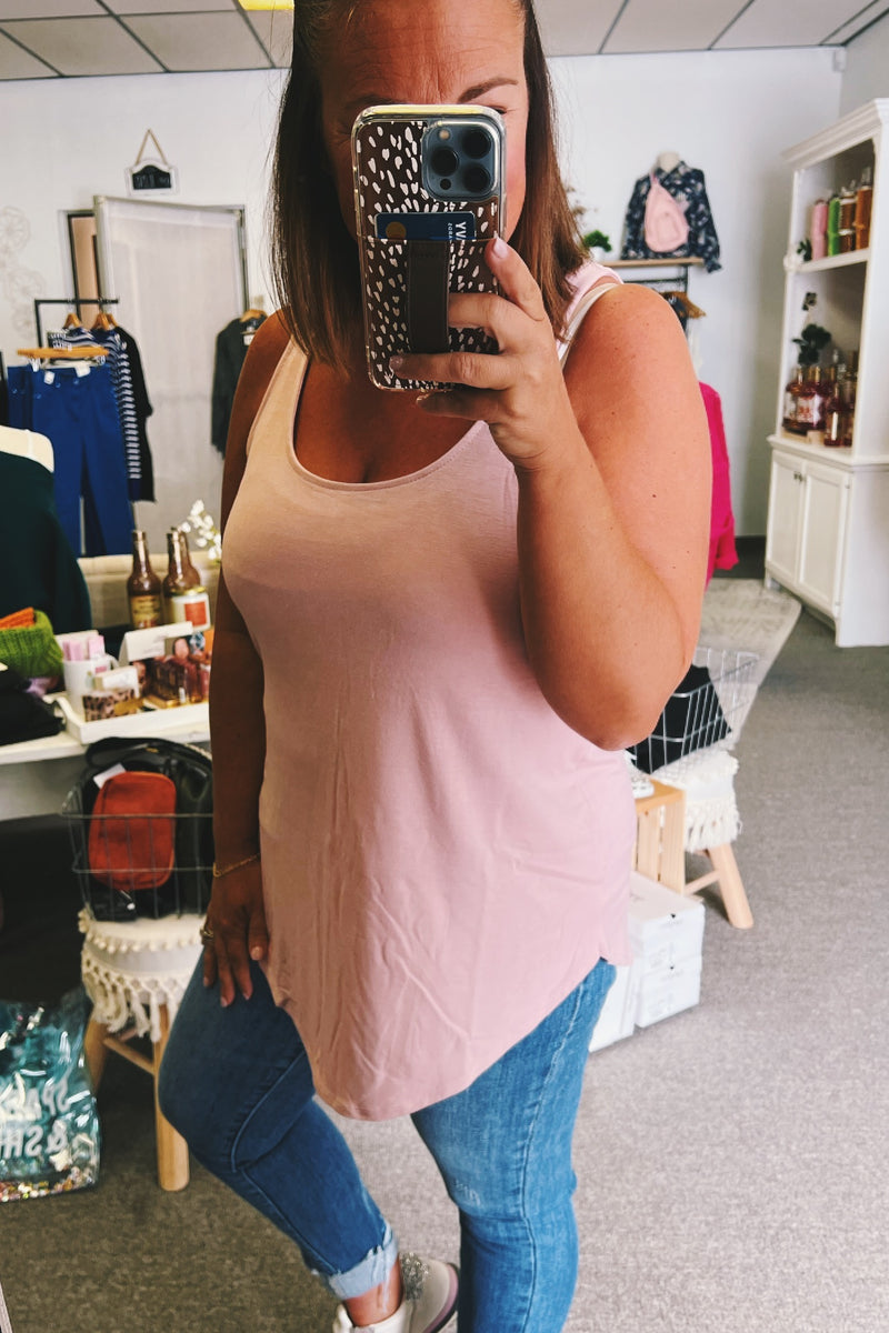 Lulu Relaxed Fit Tank Cream Mauve