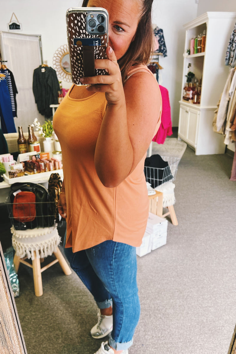 Lulu Relaxed Fit Tank Butter Orange
