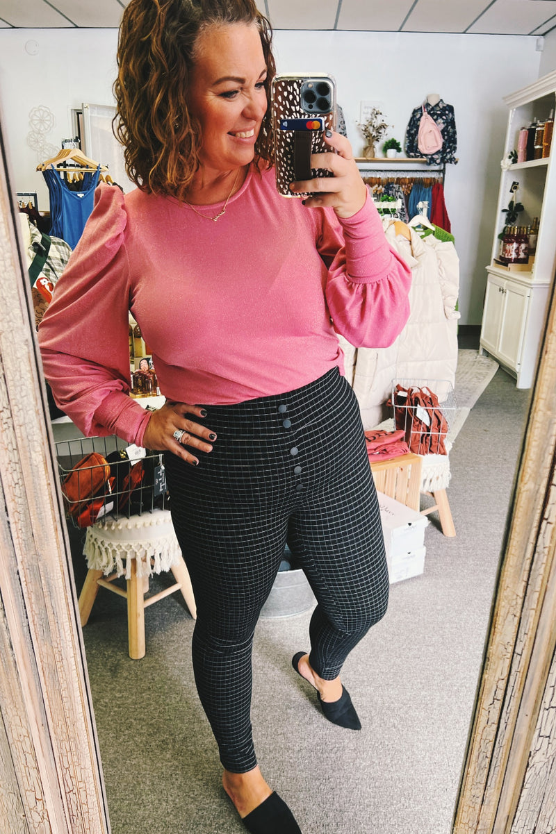 Cora High Waist Plaid Pants