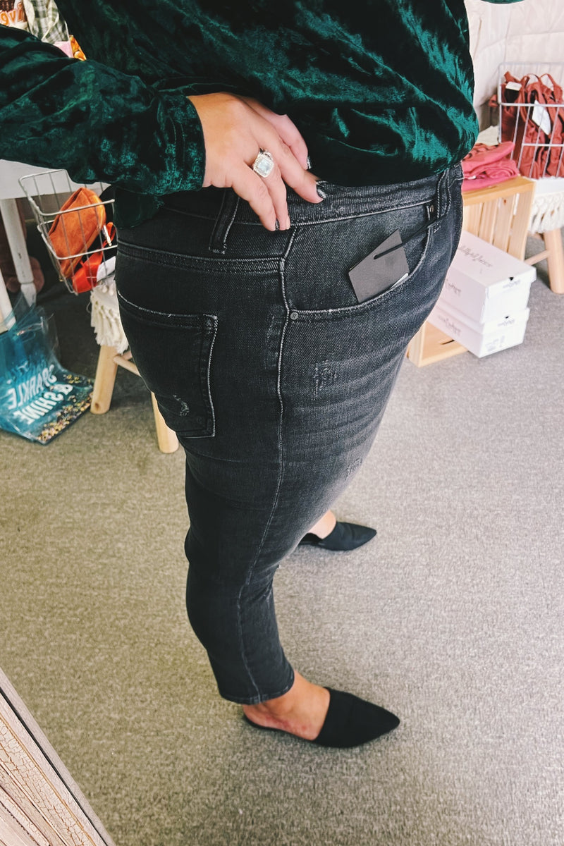 Macy Ankle Skinny Jeans Black
