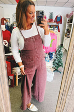 Naomi Plum Washed Overalls