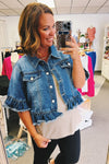 Clementine Ruffle Denim Jacket