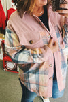 Georgette Plaid Block Shacket