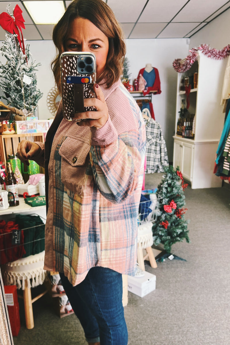 Georgette Plaid Block Shacket