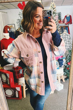 Georgette Plaid Block Shacket