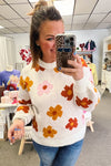 Flossie Retro Floral Sweater