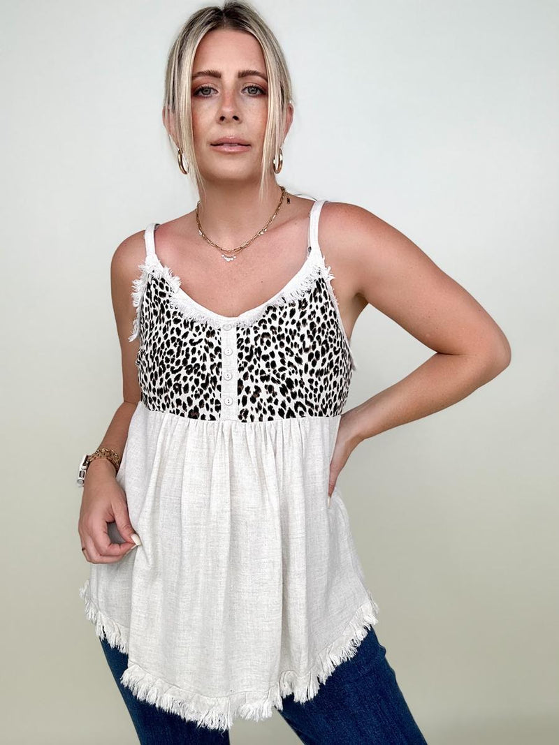 Ursula Animal Print Spaghetti Strap Top - 2 colors