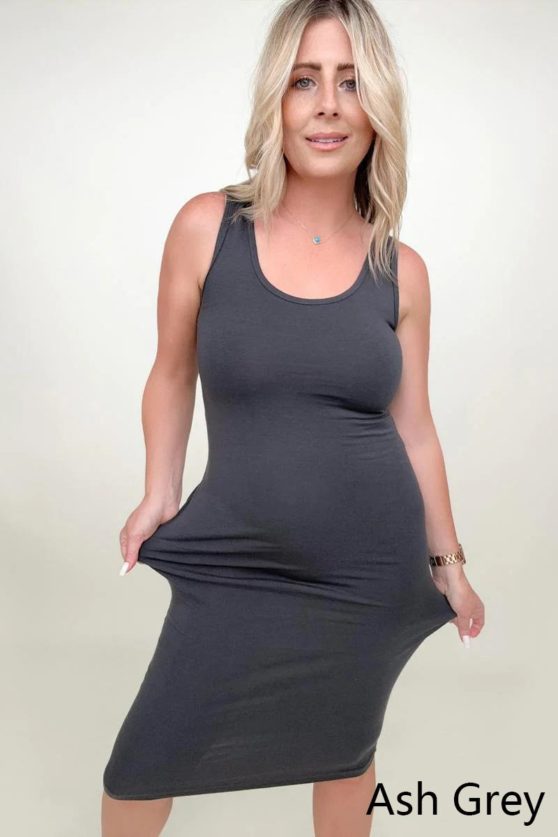 Sadie Cotton Midi Tank Dress - 4 colors