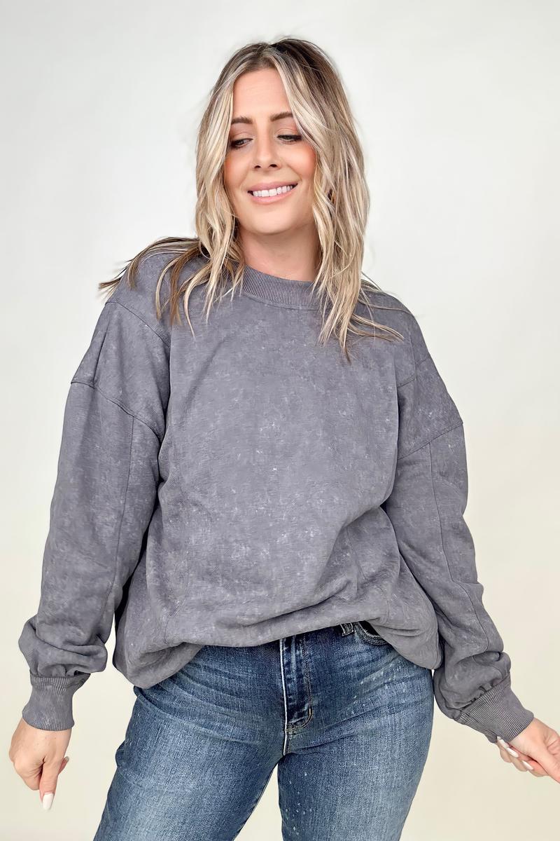 Trudy Twist Detail Reversible Sweatshirt - 2 colors