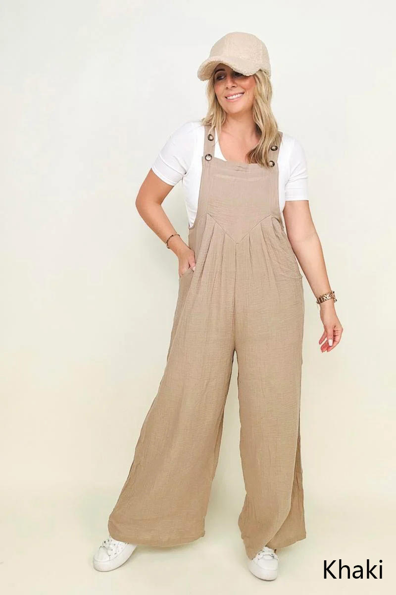 Willa Wide Leg Jumpsuit With Pockets - 3 colors
