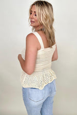 Dawn Knit Peplum Tank Top : 3 colors