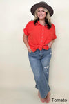 Georgia Cut Edge Cotton Muslin Top: 2 colors